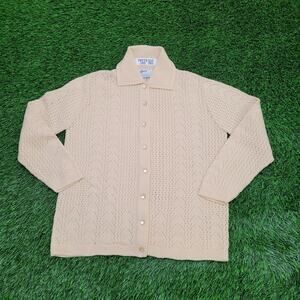 Vintage 70s Wintuk MOD Cardigan Womens Large 20x23 Beige